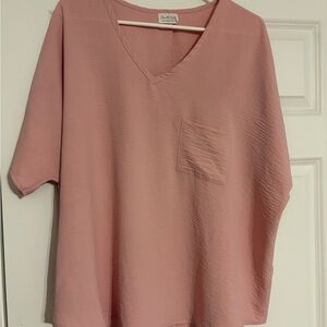 Shop the Mint Women's Top SZ Pink Pullover Shortsleeve Casual Comfortable
